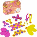 CLIXO Crew Pack - Rosa/Giallo - GIPSY TOYS - Set di costruzioni magnetiche, flessibile, durevole e fantasioso - 30 pezzi - Dai 4 anni in su