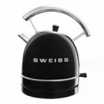 Bollitore Vintage - SWEISS - KTL9 - 2200 W - 1,8 L - Base a 360° - Nero
