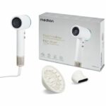 Asciugacapelli - MEDION - MD19983 - 1600 W - 2 velocità - 85°C - Design LED - Bianco