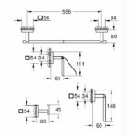 Set accessori 4 in 1 - GROHE - 411152430 - Start Cube - Nero opaco - immagine 3