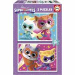 Puzzle - EDUCA - SuperKitties - 2 x 20 pezzi - Multicolore - Per bambini - dai 3 anni