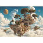 Puzzle - EDUCA - Regno delle Nuvole - 500 pezzi - Tema Fantasy - 48 x 68 cm - immagine 2