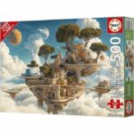 Puzzle - EDUCA - Regno delle Nuvole - 500 pezzi - Tema Fantasy - 48 x 68 cm - immagine 3