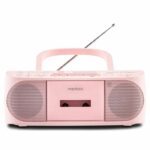 Radio CD K7 - MEDION - FM - 2x3W RMS - Rosa