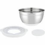 Set di insalatiere - ARTHUR MARTIN - AM486 - 16-20-24 cm - Coperchi ermetici - Acciaio inossidabile - Fondo in silicone antiscivolo - immagine 3