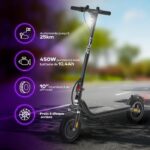 Monopattino elettrico - EZWAY - EX100 - 450 W - 10 ruote - autonomia 25 km - immagine 2