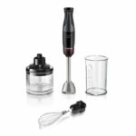 Frullatore a immersione - BOSCH - MSM4B621 - 1000 W - 4 lame affilate - Ciotola per mescolare - Mini tritatutto - Frusta - Ingranaggi in ceramica