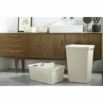 Cesto portabiancheria - Curver - Juta - 46 L - Beige - immagine 5