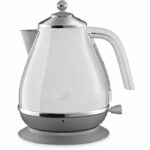 Bollitore DELONGHI ICONA CAPITALS - 1,7 L - Acciaio inox - Base rimovibile e girevole a 360° - Filtro anticalcare - Bianco