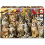 Puzzle - EDUCA - Gattini e Uccelli - 500 pezzi