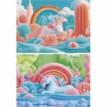 Puzzle - EDUCA - Unicorni Magici - 2 x 48 pezzi - Tema Fantasy - Per Bambini - 4 anni e oltre - immagine 2