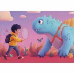 4 Puzzle - EDUCA - Dinosauri amichevoli - 20+40+60+80 pezzi - immagine 3