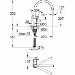 GROHE Miscelatore monocomando per lavello BauLoop 31368001 - immagine 3