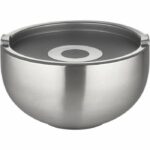 Insalatiera termica - GSW - 30 cm - Acciaio inox - 5,50 L - Coperchio antigoccia - Doppia parete - immagine 4