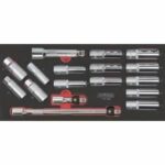 Modulo - KS TOOLS - 713.1026 - Modulo bussola lunga e accessori - 1/2 - 17 pezzi