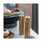 Set di 2 macina sale e pepe manuali - LIVOO - MEN425 - 40 ml - Legno di acacia - Macina in ceramica - Macinatura regolabile - immagine 2