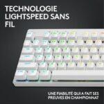 Tastiera da gioco - wireless - LOGITECH G - G Pro X TKL Lightspeed - USB - AZERTY - Bianca - immagine 3
