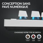 Tastiera da gioco - wireless - LOGITECH G - G Pro X TKL Lightspeed - USB - AZERTY - Bianca - immagine 4