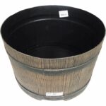 Base raccogli-acqua a forma di botte - NATURE - 50 litri - PE rotostampato marrone