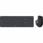 Combo tastiera e mouse - RAPOO - 9760M - Wireless - Ultra-sottile - Grigio scuro