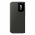 Custodia Smart View per Galaxy S24 FE con porta carte, nera