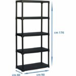 TOOD Mensola con 5 ripiani dimensioni h176x90x40 - immagine 2