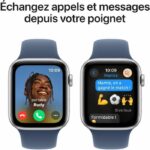 Apple Watch SE GPS - 44 mm - Cassa in alluminio argento - Cinturino Sport denim - M/L - immagine 4