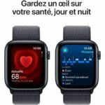 Apple Watch SE GPS + Cellular - 44 mm - Cassa in alluminio Midnight - Cinturino Sport Loop Ink - immagine 5