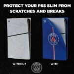 Mascherina protettiva - KONIX - PSG - PS5 Slim - Silicone - Antiurto - Antigraffio - Blu - immagine 3