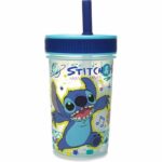 Tazza con cannuccia - THERMOBABY - LILO & STITCH - 420 ml - Anti-perdita - Senza BPA