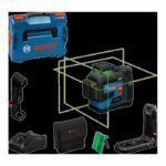 Laser a linee Bosch Professional GLL 12V-100-33 CG (3 linee laser su 360°, portata 100 m, valigetta, L-BOXX con caricabatteria)