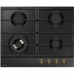 Piano cottura a gas - AMICA - 4 fuochi - 9,9 x 59 x 52 - PGA6101ApCb RETRO - Nero