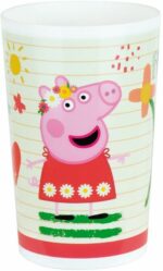 Set di stoviglie - FUN HOUSE - PEPPA PIG - 2 piatti fondi Ø 22 cm, 2 bicchieri 220 ml, borraccia 350 ml, porta merenda e peluche 17 cm - immagine 5