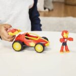 Personaggio di Iron Man e veicolo Bolide Iron Man, Marvel Iron Man e i suoi fantastici amici, età 3 anni - immagine 4
