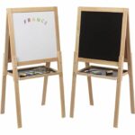 Grande lavagna multifunzionale in legno - JEUJURA - Lavagna bianca magnetica e con gesso - immagine 2
