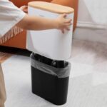 Pattumiera da bagno a spinta stretta - ALDO - KITCHEN MOVE - 10 L - Legno - immagine 5