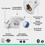 Mouse - Wireless - Logitech - Ergo M575S - Bianco - immagine 6