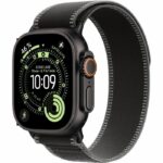 Apple Watch Ultra 3 GPS + Cellular - 49 mm - Cassa in titanio nero - Cinturino Trail Loop nero/antracite - S/M
