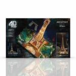 4D Build - Puzzle 3D - Torre Eiffel illuminata - 252 pezzi - 90 cm - dai 12 anni