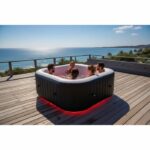 Spa gonfiabile quadrata SUNSPA 6 posti con striscia LED - immagine 3