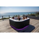 Spa gonfiabile quadrata SUNSPA 6 posti con striscia LED - immagine 4