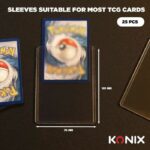 Bustine protettive per carte - KONIX - Bustine rigide - 25 tasche - Magic The Gathering, compatibile con Pokémon - Trasparenti - immagine 3