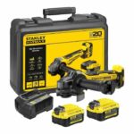 Smerigliatrice angolare a batteria + 2 batterie da 4 Ah + caricabatterie da 2 A - Stanley Fatmax - Brushless - SFMCG700M2K-QW - 18 V - 125 mm