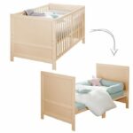 Lettino trasformabile - 70 x 140 cm - ROBA - EASY SLEEP - Legno naturale