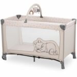 Lettino da viaggio - HAUCK - DREAM N PLAY GO - 60 x 120 cm - Arco portagiochi in peluche - Pieghevole - Ruote - Winnie the Pooh arcobaleno beige