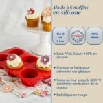 Set di 2 stampi per muffin 6 stampe - DR oeTKER - Flexxibel Love - 30 x 18 cm - immagine 2