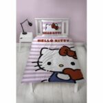 Completo letto reversibile - HELLO KITTY - Microfibra - 1 copripiumino 140 x 200 cm + 1 federa 63 x 63 cm - immagine 5