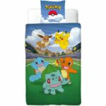 Completo letto reversibile - POKEMON - Pikachu e i suoi amici all'Arena - Microfibra - 140 x 200 cm + 1 federa 63 x 63 cm - immagine 5
