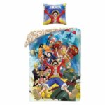 Set letto - ONE PIECE - Luffy e la sua ciurma III - Microfibra - 1 copripiumino 140 x 200 cm + 1 federa 63 x 63 cm