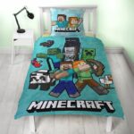 Set letto - MINECRAFT - Microfibra - 1 copripiumino 140 x 200 cm + 1 federa 63 x 63 cm - immagine 3